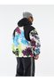 Colorful Graffiti Printed Zippered Oversize Men's Fleece Jacket Coc3606 - 5