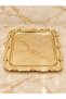 4-Piece Cast Tray Set - Covered Snack Bowl & Sugar Bowl & Bowl Set Gül Full Gold - 2