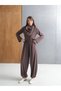 Women's Vera Imported Denim Effect Cupra Tencel Detachable Belted Bottom and Top Set with Leg Stoppers - 5