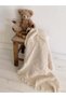 Gots Organic Certified Muslin Tassel Blanket / Beach Cover-Up