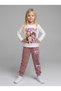 Character Printed Combed Cotton Jacket - Long Sleeve T-Shirt - Combed Cotton Pants Girls' 3-Piece Set - 2