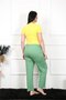 Women's Cotton Plus Size Bottom Pajamas Green - 4