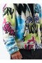 Full Graffiti Patterned Zippered Men's Plush Jacket Coc3607 - 7