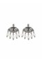 Silver Earrings with Eye Figure and Pearl Detail