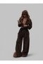 Gorgeous French Velvet Corset Detailed Top and Bottom Set with Wide Legs - 6
