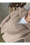 Double Zippered Wool Textured Knitted Cardigan - 3
