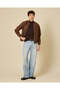 Men Brown High-Neck Sweater - 2
