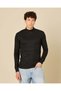 Men Black High-Neck Sweater