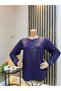 Women's Middle-Aged and Older Women's Winter Mother's Combed Cotton Blouse with Pendant Collar - 2