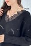 Guipure Collared Knitwear Blouse 7K158 - 5