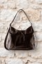 Leather Pocketed Striped Women's Strap Shoulder Bag Brown - 2