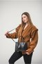 Women's Leather Look Mini Hand and Shoulder Bag with Heart Charm and Metal Buckle Detail Stylish Daily Bag Black 18480 - 2