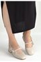 Ceyda Beige Leather Heeled Shoes