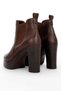 Thistle Women's Ankle Length Platform Heel Boots with Elastic Sides B4788