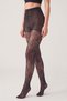 Women's Black Gonca Pattern 15 Den Pantyhose - 3