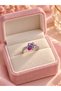 Silver Color Women's Ring with Colorful Zircon Stone Flower Design – Elegant and Sparkling Model