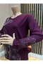 Women's Middle-Aged and Above Sea Tail Winter Mom Combed Cotton Blouse - 3