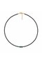 Vela Malakit and Black Crystal Minimal Steel Necklace - 2