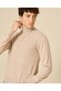 Men Beige High-Neck Sweater - 4