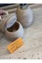 🌿   Travertine Stone Elegance: Ellipse 2-Piece Bathroom Accessory Set - 4