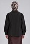 Black shirt with drawstring baby collar - 4
