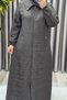 Women's Clothing Plus Size Jacquard Printed Quilted Full Length Overcoat - 8