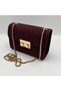 Women's Burgundy Shoulder Bag with Gold Chain Strap, Textured and Stylish Evening Dress and Daily Bag Cn16 - 3