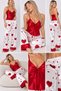 Soft Satin Athlete Pants Set Nightgown - 6