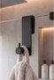 Shower Cabinet Hanger for Glass Cabinets Ss201 Stainless Steel Single Rod Color Matte Black 3 Pieces in Pack