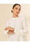 Women Ivory Crew Neck Blouse - 5