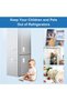 Refrigerator Lock 2 Packs, 2 Pack Refrigerator Lock with Keys with 2 Extra Strong Adhesives - 2