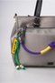 Women's Large Internal Volume, Zippered Front Pocket, Double Handle, Colorful Rope Charm Detailed Daily Shoulder Bag, Gray 18541 - 4