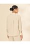 Women Ivory Long-Sleeve Blouse - 3