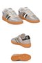 Silver-Black Lace-Up Unisex Walking and Sports Shoes Sneaker 015 - 5