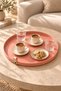 2-Piece Metal Tray Set with Leather Handles – Decorative Presentation and Serving Tray (43 cm / 33 cm) - 2