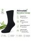 Bamboo Socks 3-Piece Set Elasticless Seamless Toe Black Long Socks for Sensitive Feet - 3