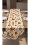 Duck Fabric Triangular End Runner 40X130 cm – Pumpkin and Sunflower Patterned, Water Repellent Stain-Resistant Fall Table Runner - 3