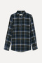 Men's Navy Blue Plaid Regular Fit Long Sleeve Shirt