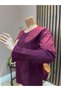 Women's Middle-Aged and Above Sea Shell Motif Winter Mother Combed Cotton Blouse - 3