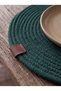 Khaki Knitted Straw Supla 32X32 cm - 5