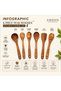 ZAVELYN Wooden Kitchen Utensil Set, 6-Piece Bamboo Cooking Utensils, Wooden Spoons, Turner & Spatula for Nonstick Cookware, Heat-Resistant Natural Wood Cooking Tools, Dark Brown - 5
