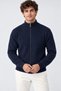 Men's Winter Stand Collar Full Zipper Closure Knitwear Cardigan - 2