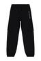 Civil Girls' Cargo Pocket Sweatpants |   2 Rope Printed |   School Nursery and Daily Use - Black