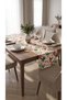 Duck Fabric Runner 40X130 cm – Christmas Candy Cane, Pine Branch and Red Ribbon Patterned, Water Repellent Stain-Resistant Table Runner - 3
