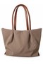 Women's Mink Three-Compartment Tote Shoulder Bag - 2