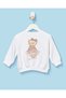 Infant Girls White Teddy Sweatshirt