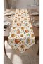 Duck Fabric Triangular End Runner 40X130 cm – Pumpkin and Sunflower Patterned, Water Repellent Stain-Resistant Fall Table Runner - 5