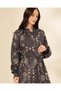 Women Black And Beige Printed Dress - 3