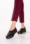 Genuine Leather Women's Anatomical Comfortable Lightweight Casual Shoes Elnr.7052 Black - 6