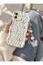 iPhone 11 Phone Charmli Blue Flower Patterned Ecru Case